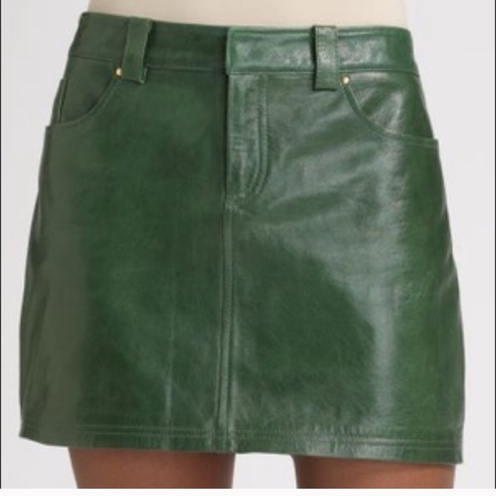 Alice + Olivia Leather Skirt